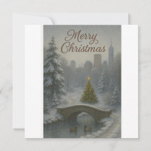 God jul från Central Park – Elegant vinter Kort