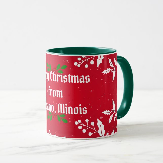 God jul från Chicago, Illinois Mugg (Framsida höger)