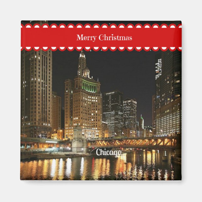 God jul från Chicago Magnet (Framsidan)