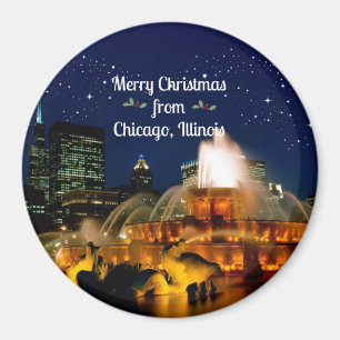 God jul från Chicago. Magnet
