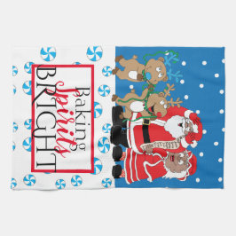 God jul från Claus of Färg Kökshandduk