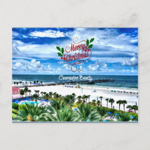 God jul från Clearwater Beach, Florida Vykort