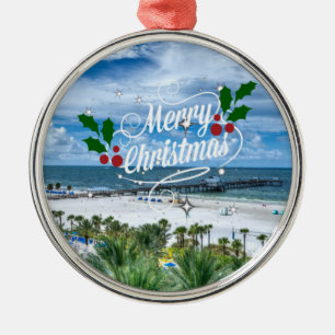 god jul från Clearwater Beach Julgransprydnad Metall