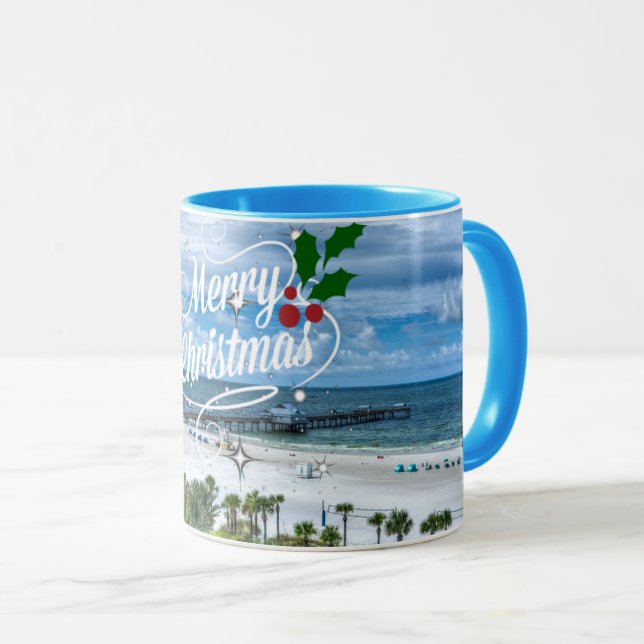 God jul från Clearwater Beach Mugg (Framsida höger)
