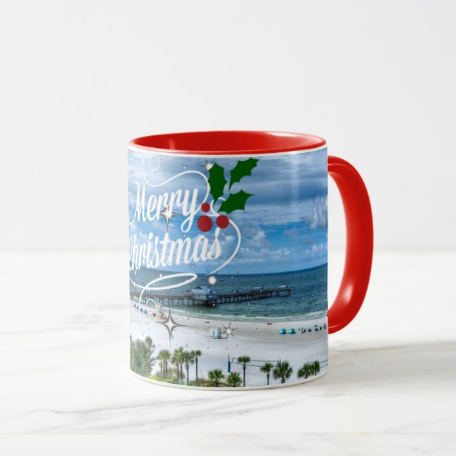 god jul från Clearwater Beach Mugg (Framsida höger)