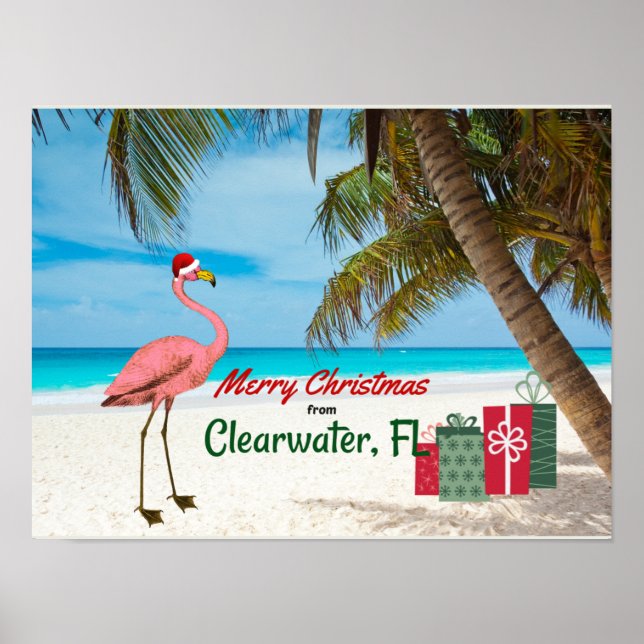 God jul från Clearwater, FL Poster (Framsidan)