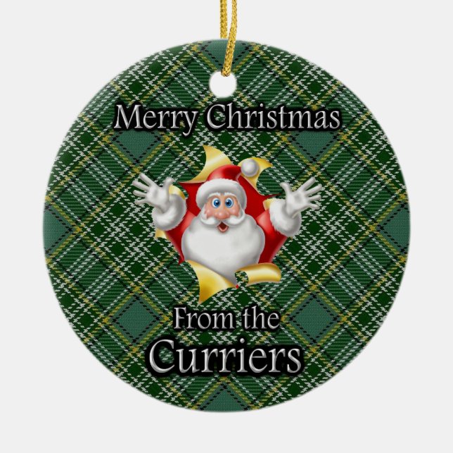 God jul från Currie Currier-Klan Julgransprydnad Keramik (Framsidan)