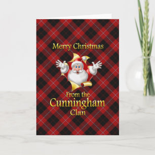 God jul från den Cunningham klan Helgkort