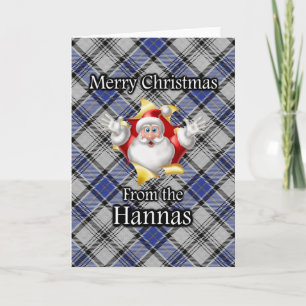 God jul från den Hannay Hanna klantartanen Helgkort