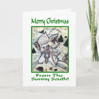 God jul från den soliga södra biker Greetin Helgkort