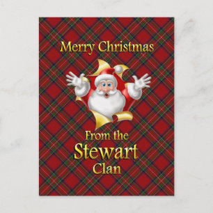 God jul från den Stewart klan Helg Vykort