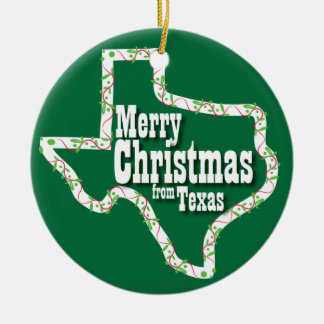 God jul från den Texas prydnaden Julgransprydnad Keramik