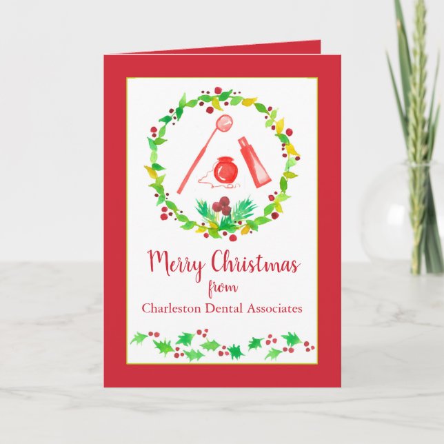 God jul från Dentist Office Business Helgkort (Framsida)