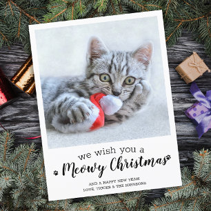 God jul från det moderna kaffefotet Cat Helg Vykort