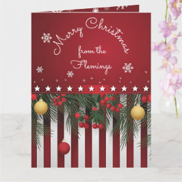 God jul från (din familj) kort