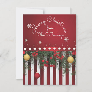 God jul från (din familj) vykort