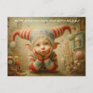 God Jul från din tomte vid Nordpolen Mysig Helg Vykort