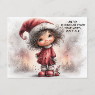 God Jul från din tomte vid Nordpolen Mysig Helg Vykort