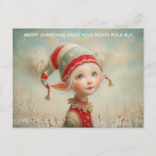God Jul från din tomte vid Nordpolen Mysigt Helg Vykort