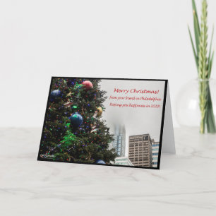 God jul från din vän i Philadelphia Kort