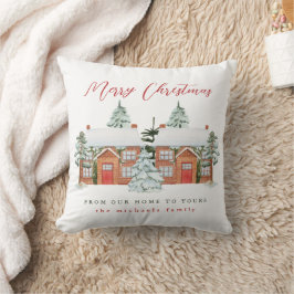 God jul från dina grannar kudde