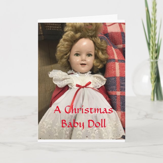 *GOD JUL FRÅN DOLL TILL GRANDDAUGHTER* HELGKORT (Framsida)