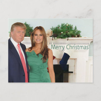 God jul från Donald och Melania Helg Vykort
