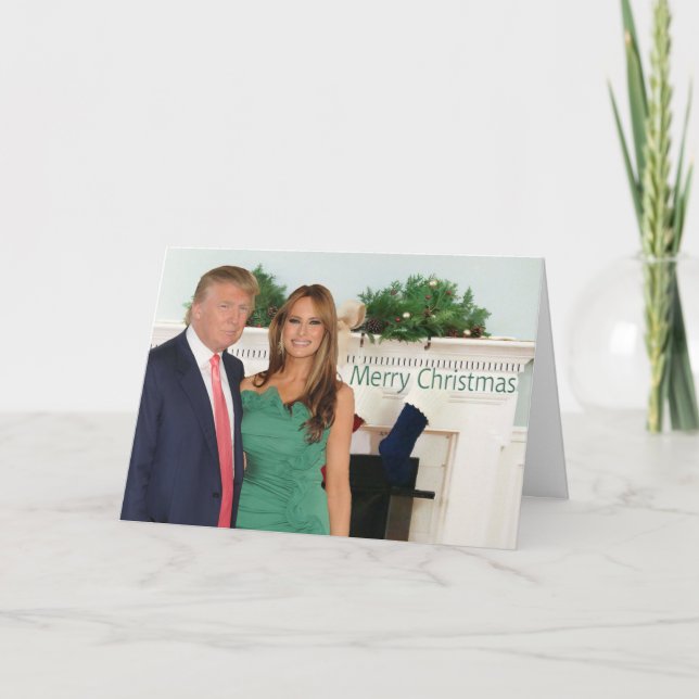 God jul från Donald och Melania Helgkort (Framsida)