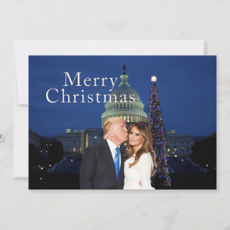 God jul från Donald och Melania Julkort