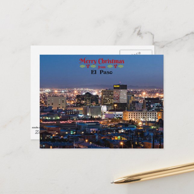 God jul från El Paso Vykort (Fram/Back In Situ)