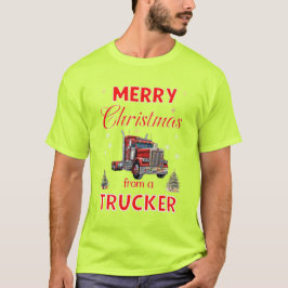 God jul från en Trucker T Shirt