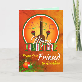 God jul från en vän till en annan helgkort