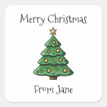 God jul från enkelt minimalistiskt Träd