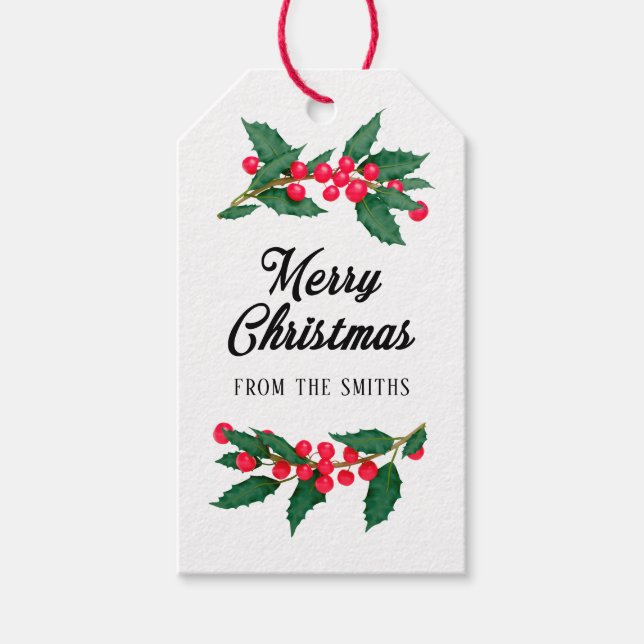 God jul från familjen presentetikett (Framsidan)