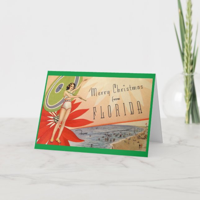 God jul från Florida! Helgkort (Framsida)
