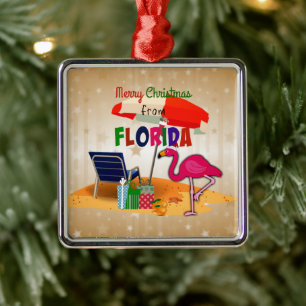 God jul från Florida Julgransprydnad Metall