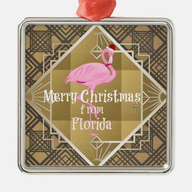 God jul från Florida Julgransprydnad Metall (Framsidan)