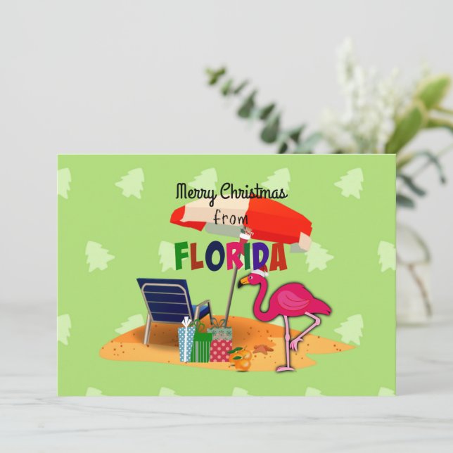 God jul från Florida Julkort (Stående Fram)