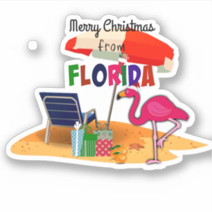 God jul från Florida Klistermärken