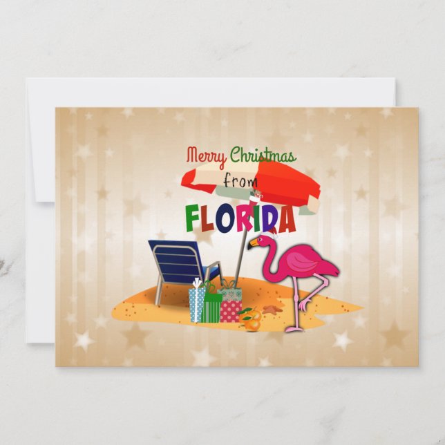 God jul från Florida Kort (Framsida)