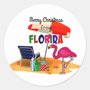 God jul från Florida Runt Klistermärke