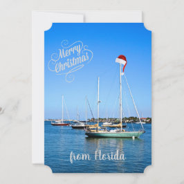 God jul från Florida Sailcraft på Bay Julkort