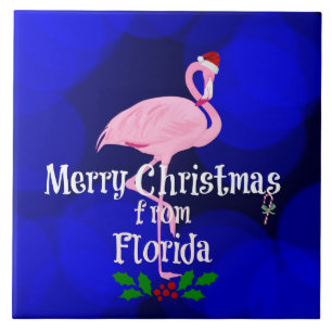 God jul från Florida, Santa Flamingo Kakelplatta