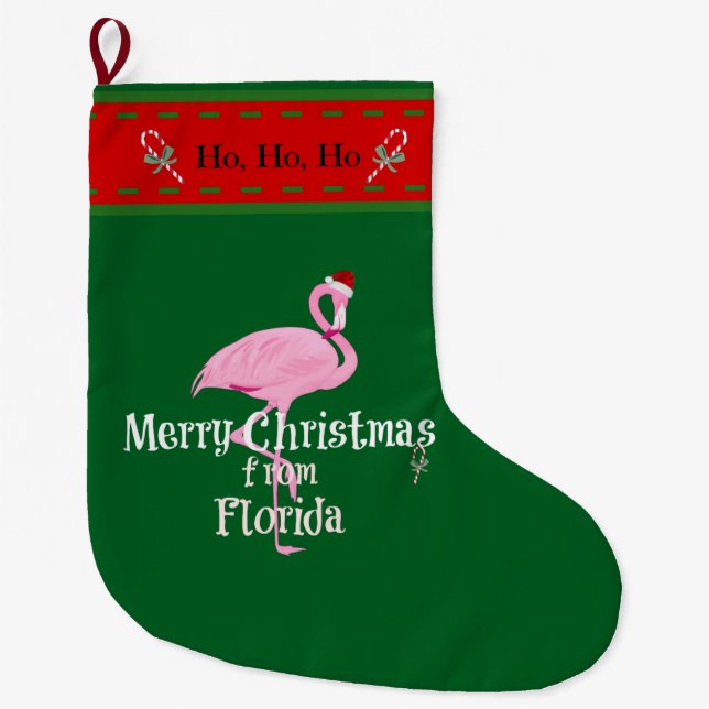 "God Jul från Florida" Stor Julstrumpa (Framsidan)