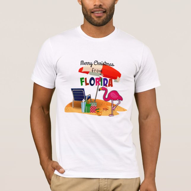 God jul från Florida T Shirt (Framsida)