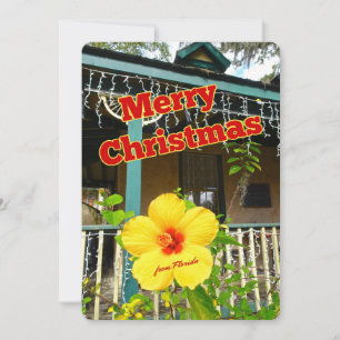 God jul från Florida Tropical Hibiscus Julkort