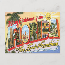 God jul från Florida vintage Vykort