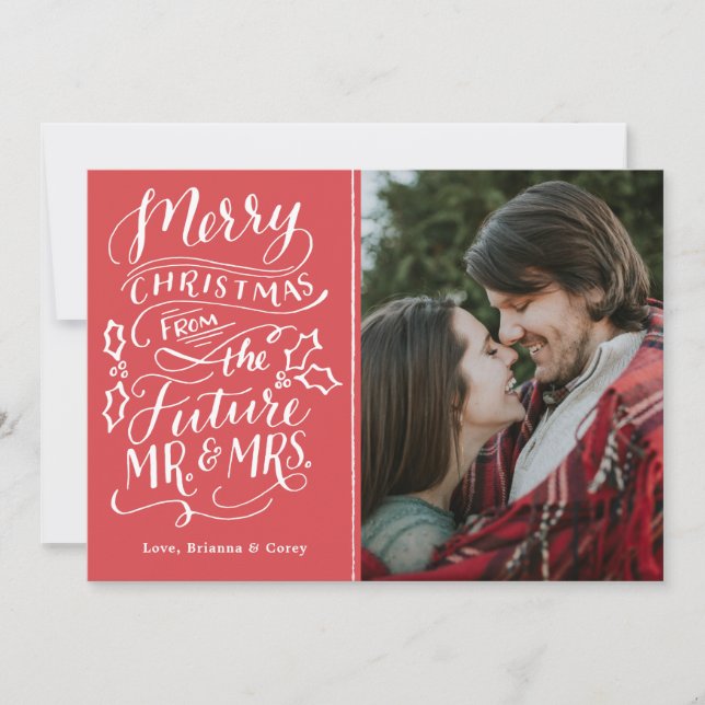 God jul från framtidens Mr. och Mrs. Photo Julkort (Framsida)
