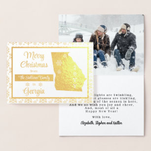 God jul från Georgien Foto Folierat Kort