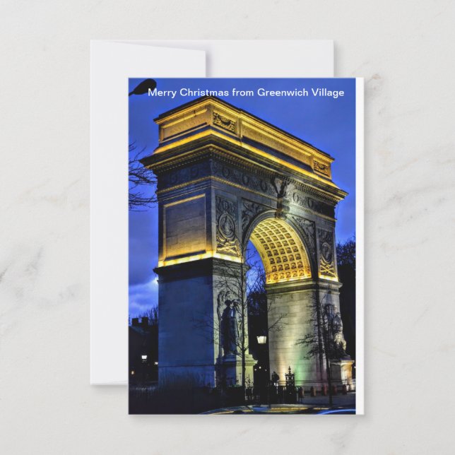 God jul från Greenwich Village, Tvätta. Kv. Tack Kort (Framsida)